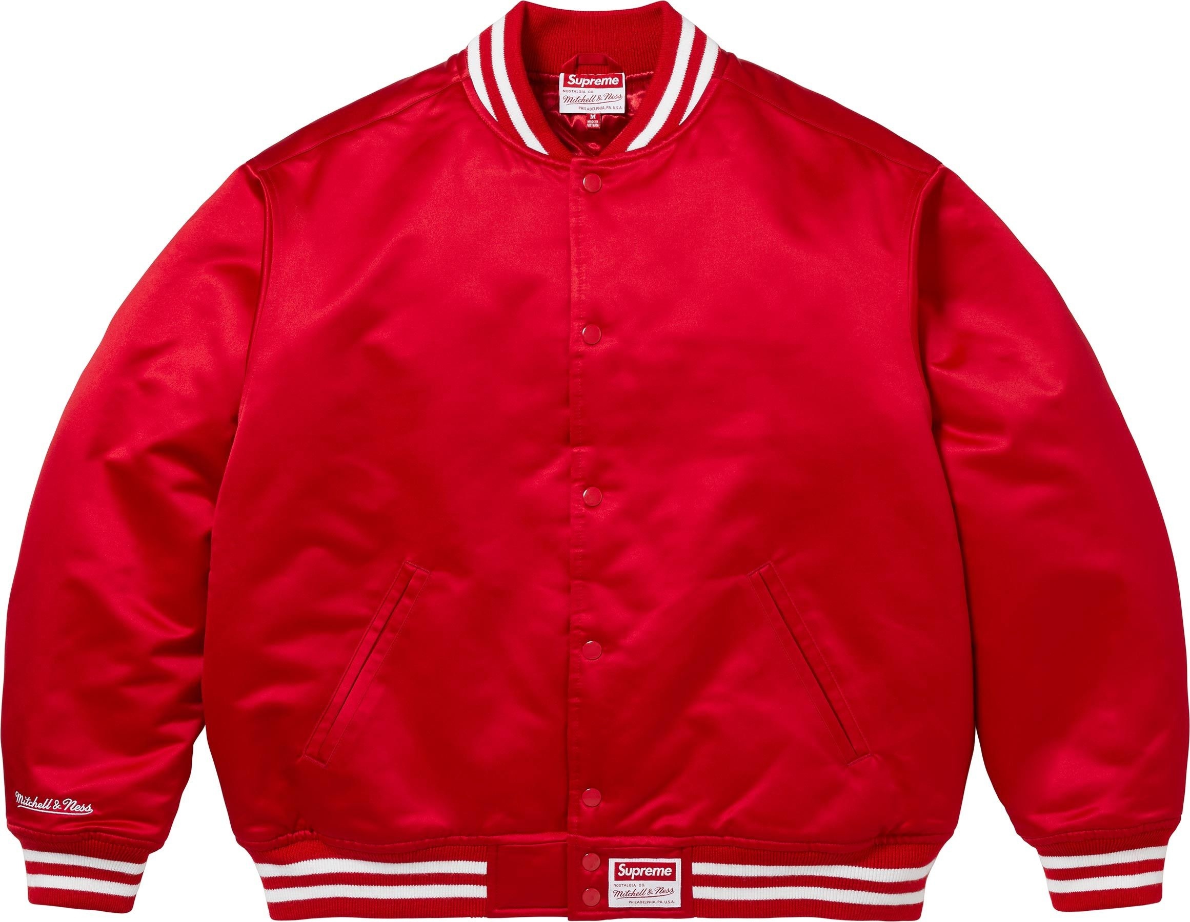 Supreme®/Mitchell & Ness Satin Varsity Jacket view 12